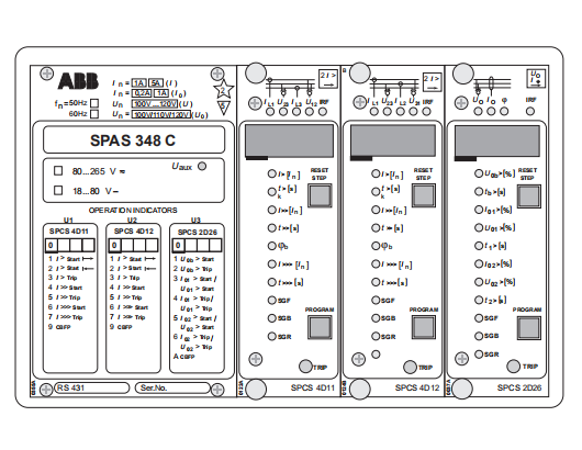 SPAS348C馈线保护继电器